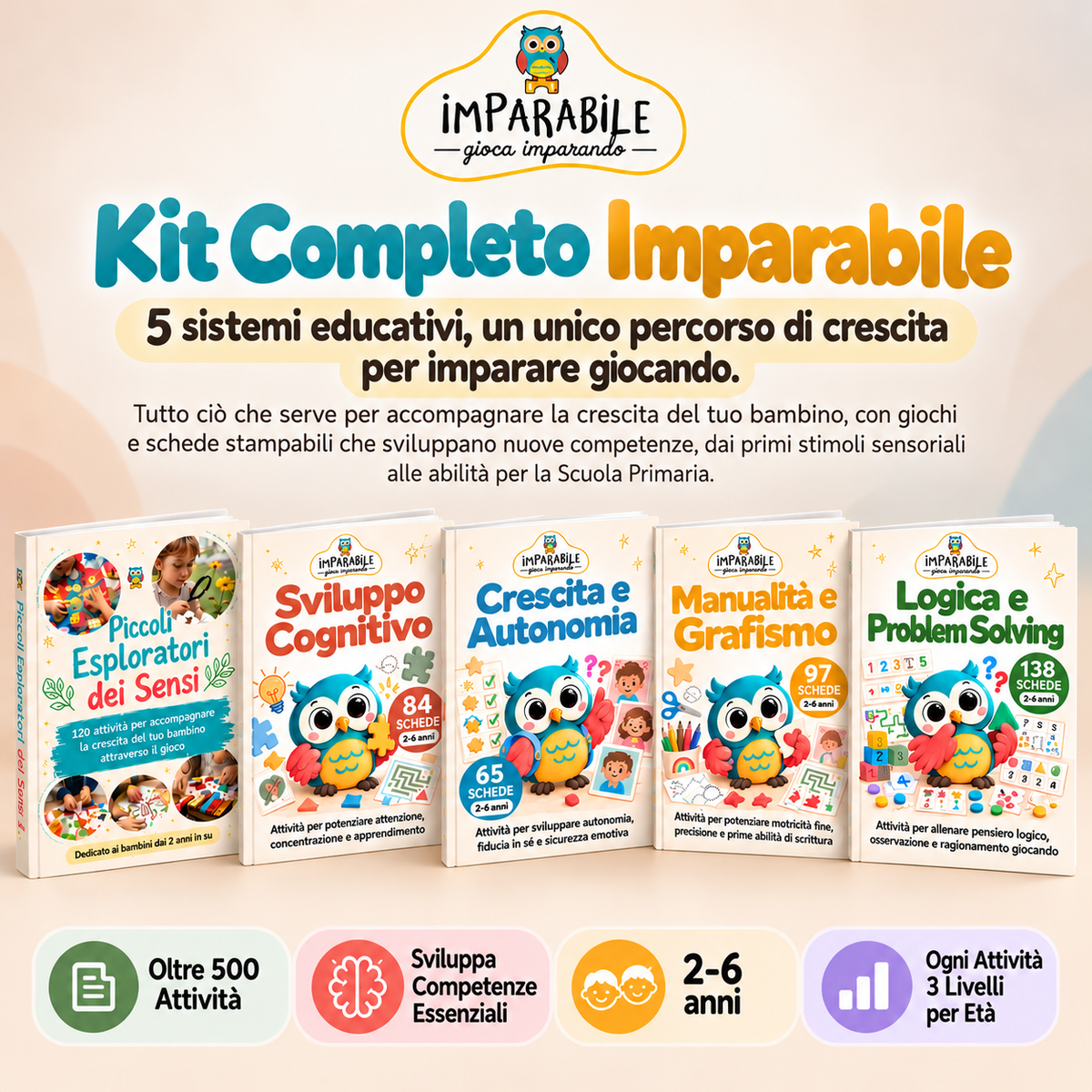 Bundle Grandi Traguardi – La collezione completa Imparabile (2-6 anni)